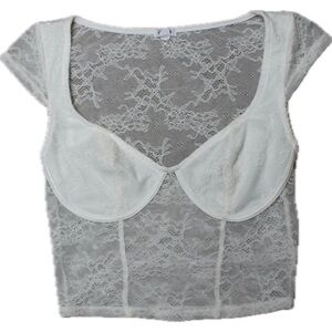 Blue Garage Crop Top